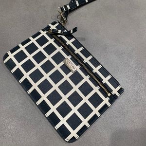 KATE SPADE BLACK/WHITE WALLET WRISTLET